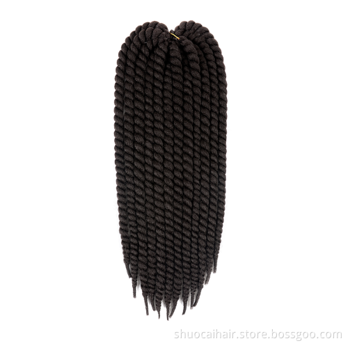 best price Twist Hair Jumbo Crochet Braids 22 inch 120g 20 Color Ombre Synthetic Crochet Hair Braiding Hair for women 2020